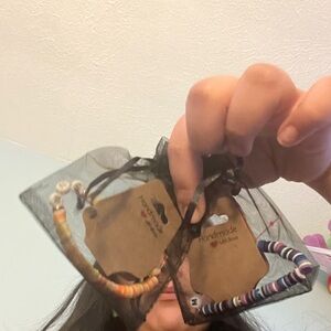 Handmade Beaded Bracelet with Letters (2 PC)